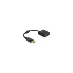DELOCK Adapter DisplayPort 1.2 Stecker zu DVI Buchse 4K Passiv schwarz