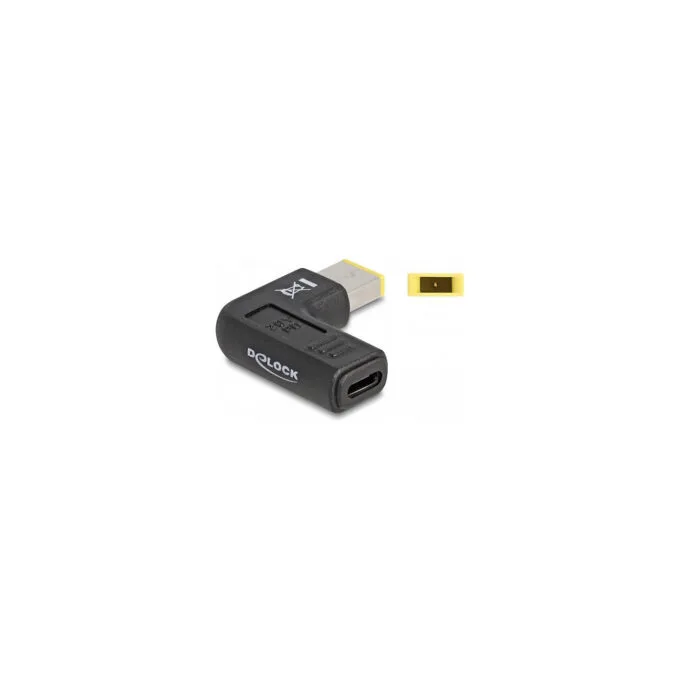 Delock Adapter für Notebook Ladekabel USB Type-CTM Buchse zu Lenovo 11.0 x 4.5 mm Stecker 90° gewinkelt — image 1