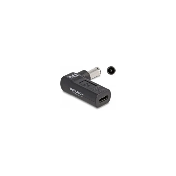Delock Adapter für Notebook Ladekabel USB Type-CTM Buchse zu Sony 6.0 x 4.3 mm Stecker 90° gewinkelt — image 1