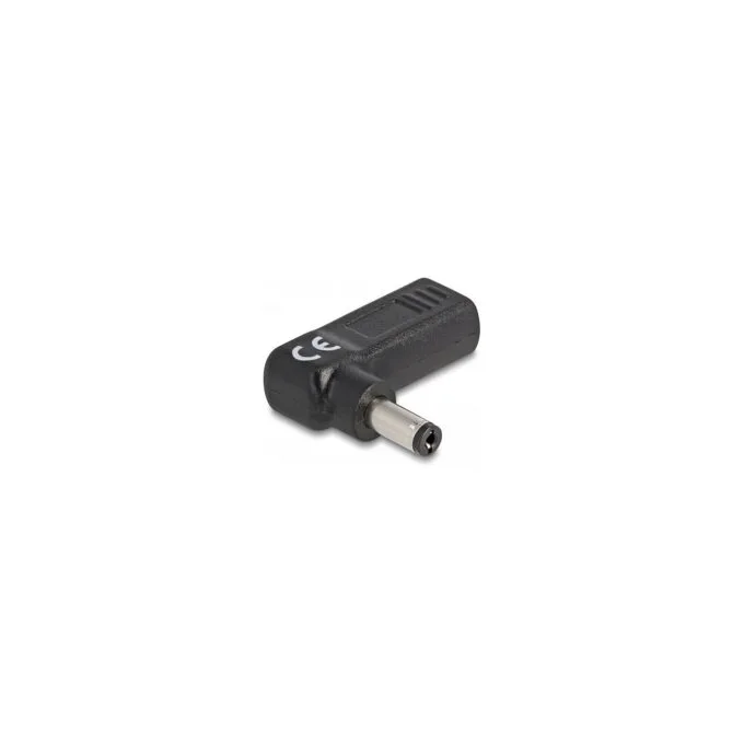 Delock Adapter für Notebook Ladekabel USB Type-CTM Buchse zu 5,5 x 2,1 mm Stecker 90° gewinkelt — image 2