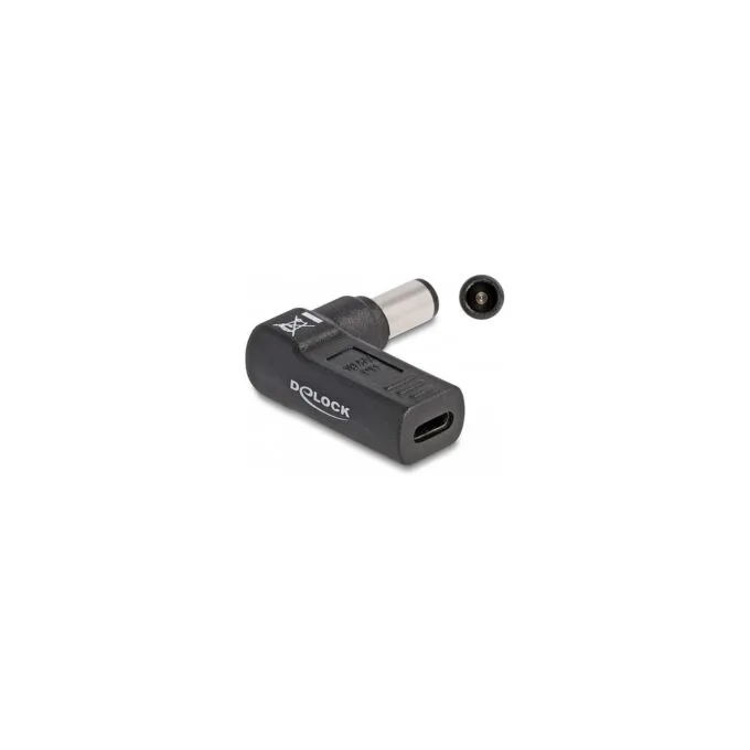 Delock Adapter für Notebook Ladekabel USB Type-CTM Buchse zu Dell 7,4 x 5,0 mm Stecker 90° gewinkelt — image 1