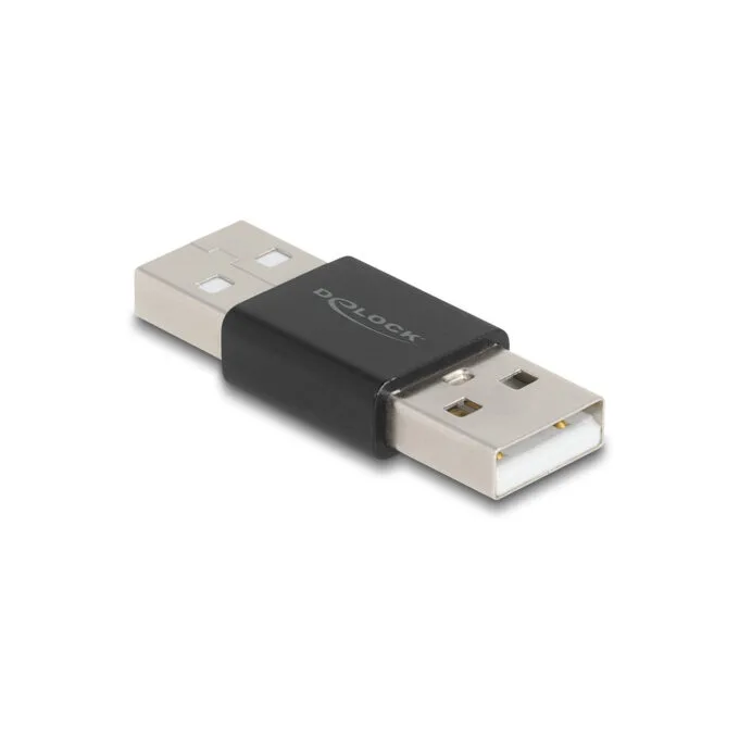 Delock Adapter Gender Changer USB 2.0 Typ-A Stecker zu Stecker Metall — image 1
