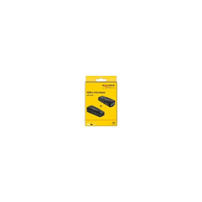 Delock Adapter HDMI-A Buchse zu VGA Buchse 1080p mit Audio — image 2