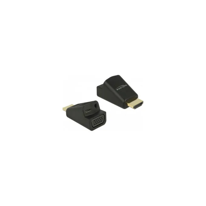 Delock Adapter HDMI-A Stecker to VGA Buchse mit Audio — image 1