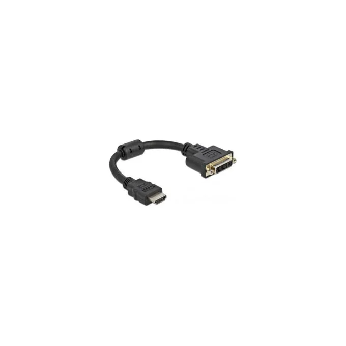 Delock Adapter HDMI Stecker zu DVI 24+5 Buchse 4K 30 Hz 20 cm — image 1