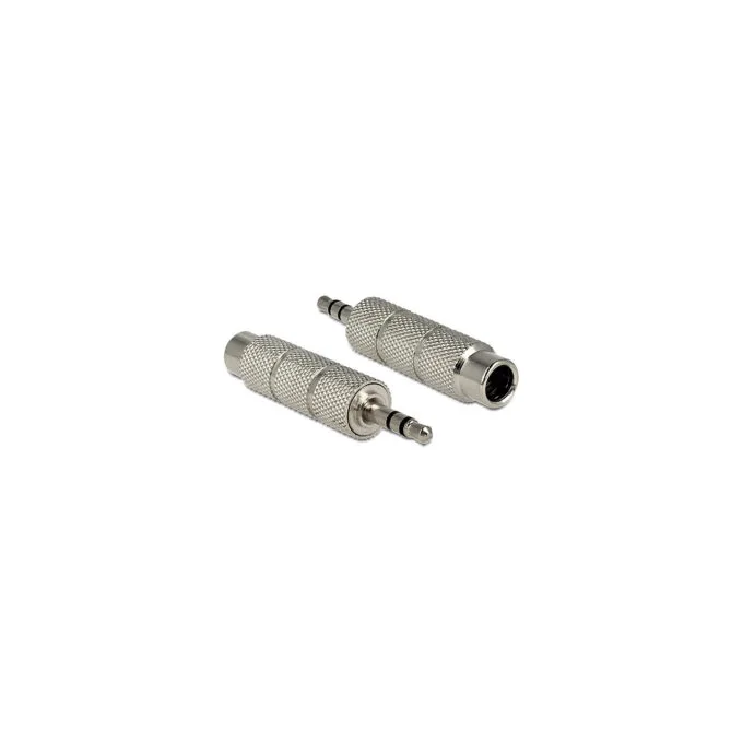 Delock Adapter Klinkenstecker 3.5 mm to Klinkenbuchse 6.35 mm 3 Pin — image 1