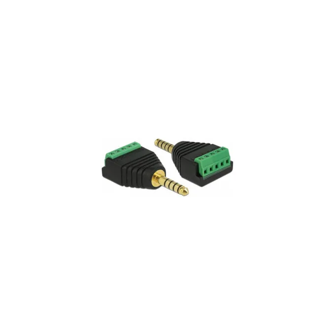 Delock Adapter Klinkenstecker 4.4 mm zu Terminalblock 5 Pin — image 1