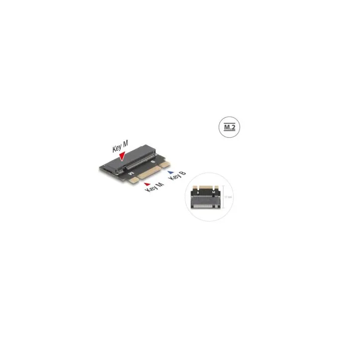 Delock Adapter M.2 Key B+M Stecker zu M.2 Key M Slot - Verlängerung — image 2
