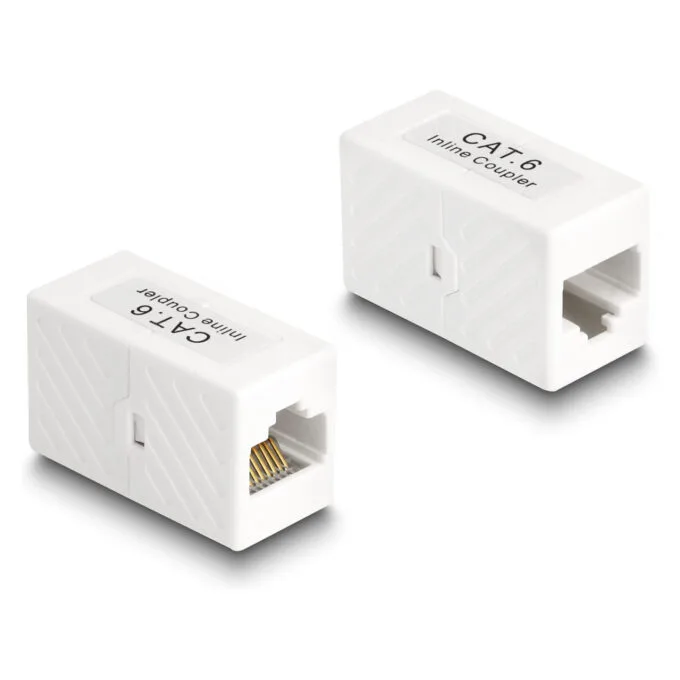 Delock Adapter RJ45 Buchse zu RJ45 Buchse Cat.6 UTP weiß — image 2