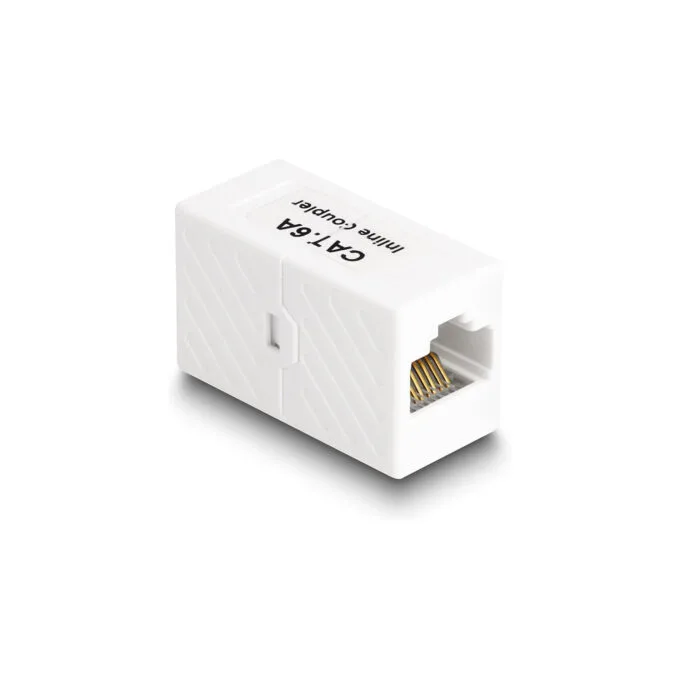 Delock Adapter RJ45 Buchse zu RJ45 Buchse Cat.6A UTP weiß — image 2