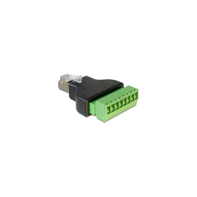 Delock Adapter RJ45 Stecker to Terminalblock 8 Pin 2-teilig 3.5 mm — image 2
