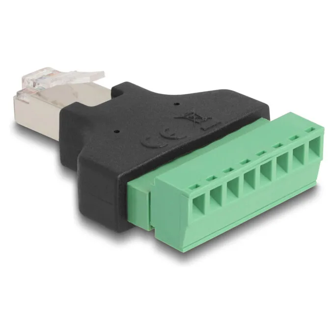 Delock Adapter RJ45 Stecker to Terminalblock 8 Pin 2-teilig 3.81 mm — image 2