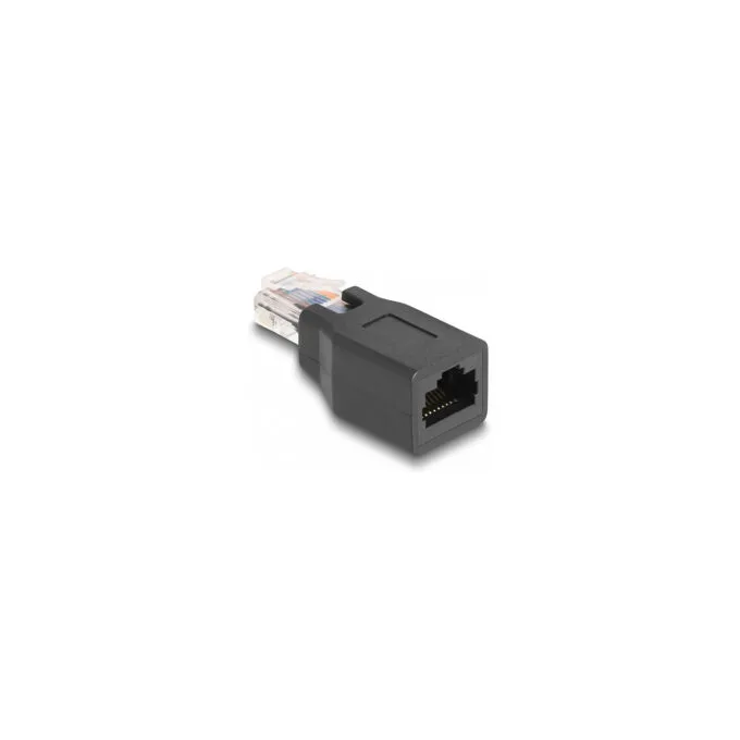 Delock Adapter RJ50 Stecker zu Buchse Belegung 1:1 schwarz — image 2