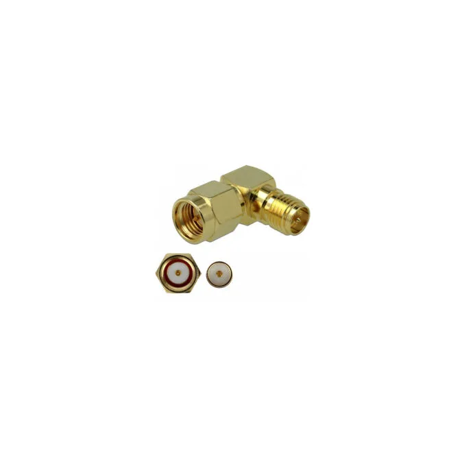Delock Adapter SMA Stecker zu RP-SMA Buchse 90° 3 GHz — image 1