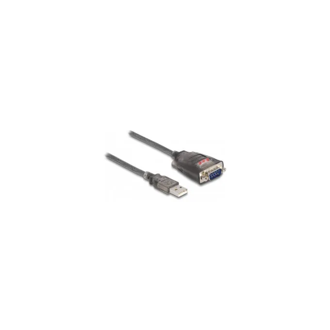 Delock Adapter USB 2.0 Typ-A zu 1 x Seriell RS-232 D-Sub 9 Pin Stecker mit Muttern mit 3 x LED 1 m — image 3