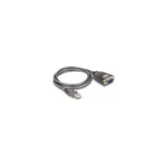 Delock Adapter USB 2.0 Typ-A zu 1 x Seriell RS-232 D-Sub 9 Pin Stecker mit Muttern mit 3 x LED 1 m