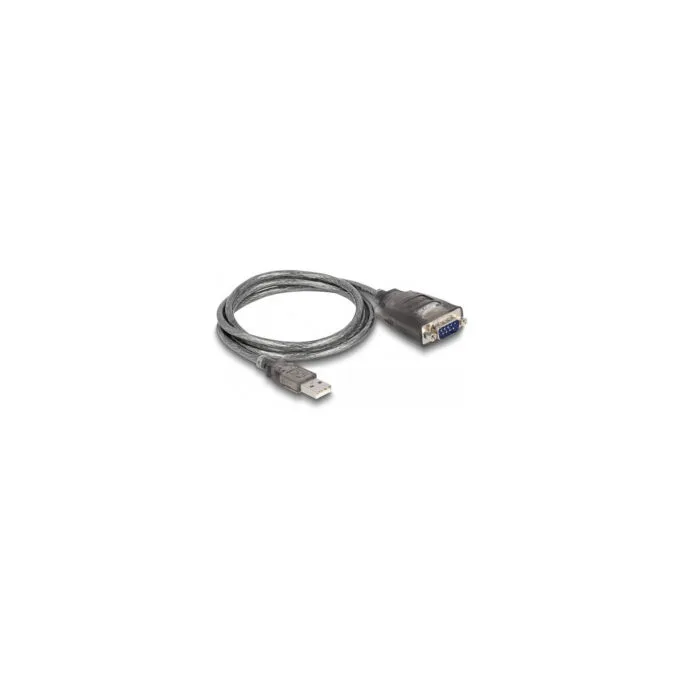 Delock Adapter USB 2.0 Typ-A zu 1 x Seriell RS-232 D-Sub 9 Pin Stecker mit Muttern mit 3 x LED 1 m — image 1