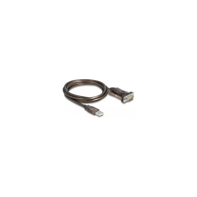 Delock Adapter USB 2.0 Typ-A zu 1 x Seriell RS-232 D-Sub 9 Pin Stecker mit Schrauben 1.5 m — image 1