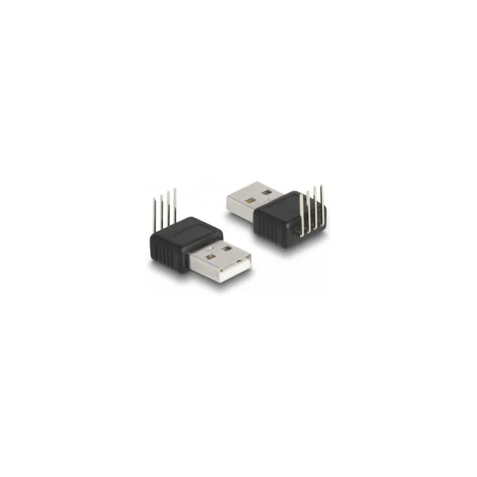 Delock Adapter USB 2.0 Type-A Stecker zu 4 Pin 90° gewinkelt — image 1