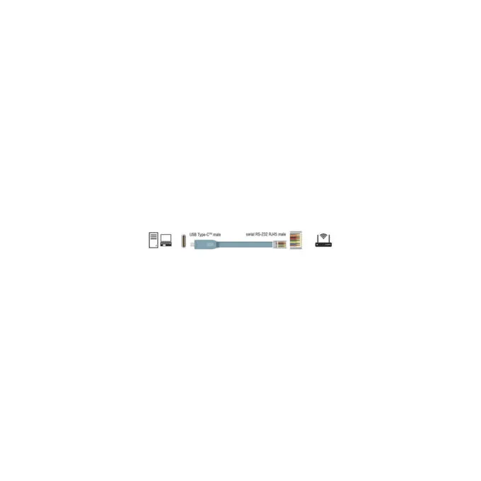 Delock Adapter USB 2.0 Type-CTM Stecker to 1 x Seriell RS-232 RJ45 Stecker 1.0 m grau — image 3