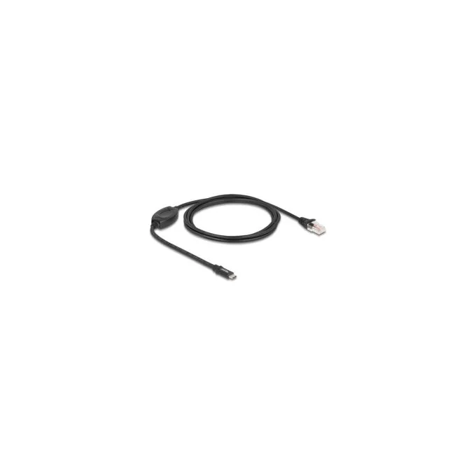 Delock Adapter USB 2.0 Type-CTM Stecker zu 1 x Seriell RS-232 RJ45 Stecker 1.8 m schwarz — image 1