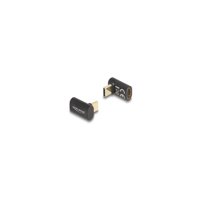 Delock Adapter USB 40 Gbps USB Type-CTM PD 3.0 100 W Stecker zu Buchse gewinkelt 8K 60 Hz — image 1