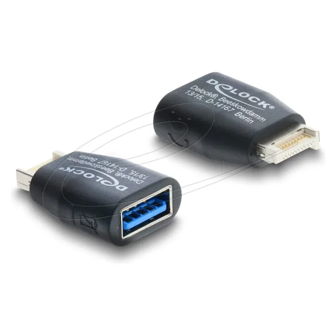 Delock Adapter USB 5 Gbps Typ-E Key B Stecker zu USB 5 Gbps Typ-A Buchse — image 1