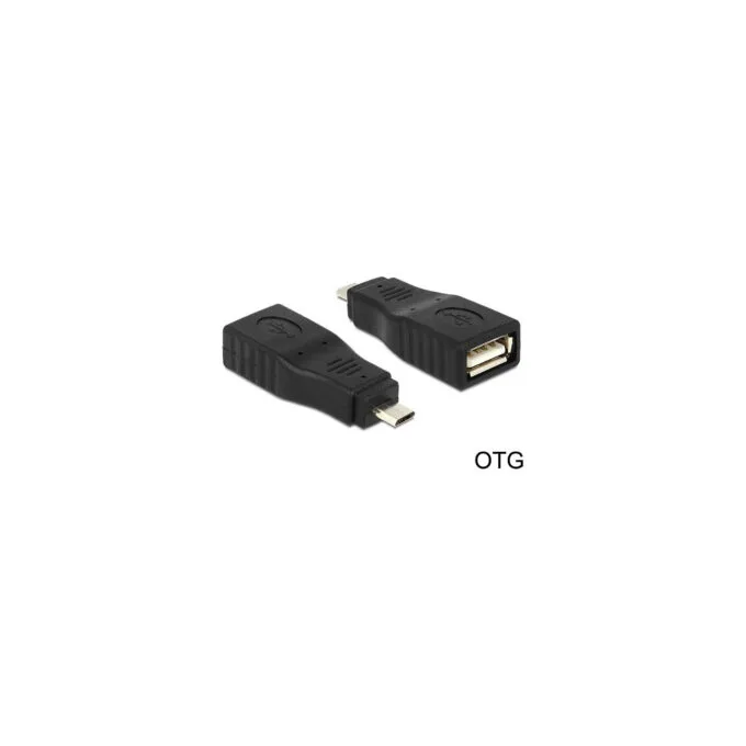 Delock Adapter USB Micro B Stecker to USB 2.0 Buchse OTG voll geschirmt — image 1
