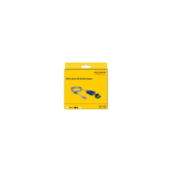 Delock Adapter USB Typ-A zu Seriell RS-422 485 DB9 mit Überspannungsschutz 600 W und erweiterter Temperaturbereich — image 5