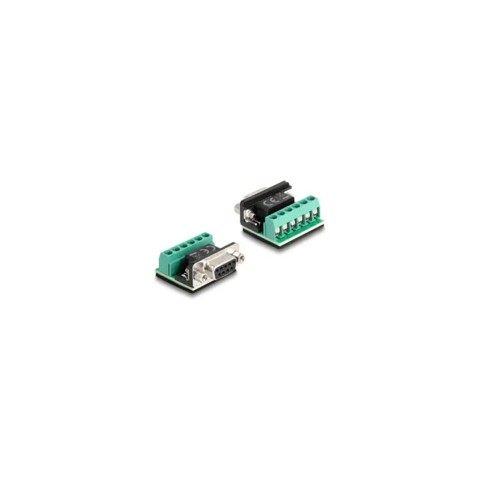 Delock Adapter USB Type-CTM zu 1 x Seriell RS-422 485 Stecker mit 6 Pin Terminalblock 5 V 0.5 m — image 3