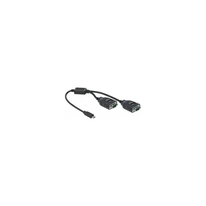 Delock Adapter USB Type-CTM zu 2 x Seriell RS-232 DB9 mit 15 kV ESD Schutz — image 1