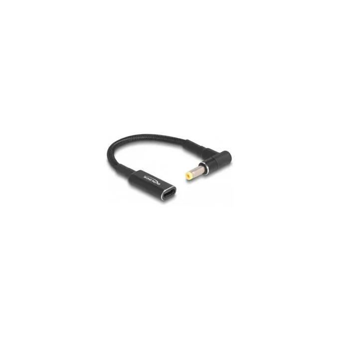 Delock Adapterkabel für Notebook Ladekabel USB Type-CTM Buchse zu HP 4.8 x 1.7 mm Stecker 90° gewinkelt 15 cm — image 1