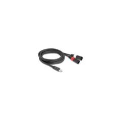 Delock Adapterkabel RJ45 Stecker zu 2 x XLR 3 Pin Stecker schwarz 2 m