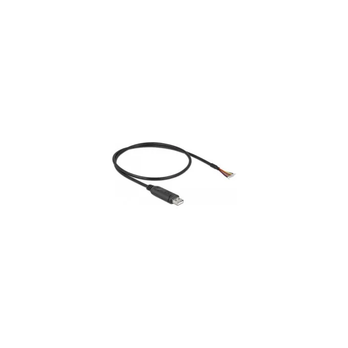 Delock Adapterkabel USB 2.0 Typ-A zu seriell RS-232 mit 9 offenen Kabelenden + Schirmung 0.5 m — image 2