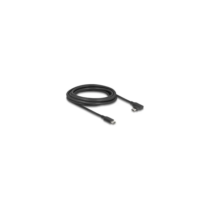 Delock Aktives USB 10 Gbps Kabel USB Type-CTM Stecker zu Stecker gewinkelt links rechts 3 m 8K PD 60 W mit E-Marker — image 1