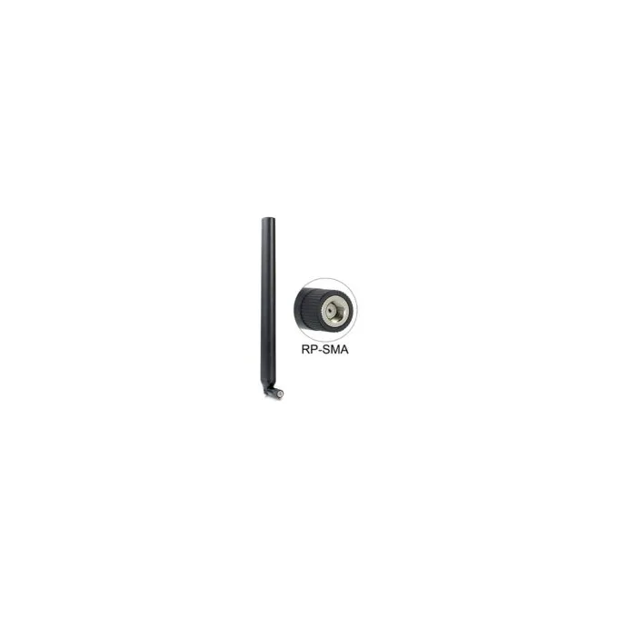 DELOCK Antenne WLAN RP-SMA 802.11 ac a h b g n 5.5 - 9 dBi omni Gelenk schwarz — image 1