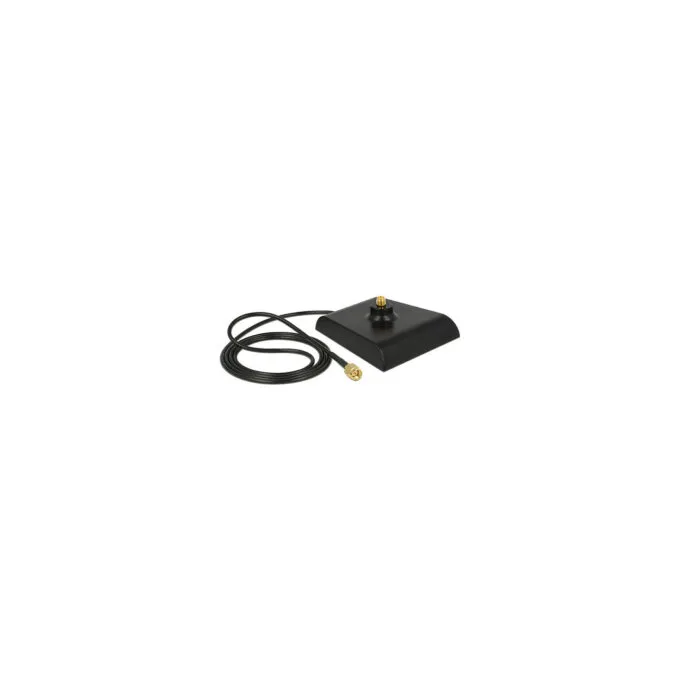 Delock Antennenfuß SMA Stecker to SMA Buchse 1 m low loss schwarz — image 1