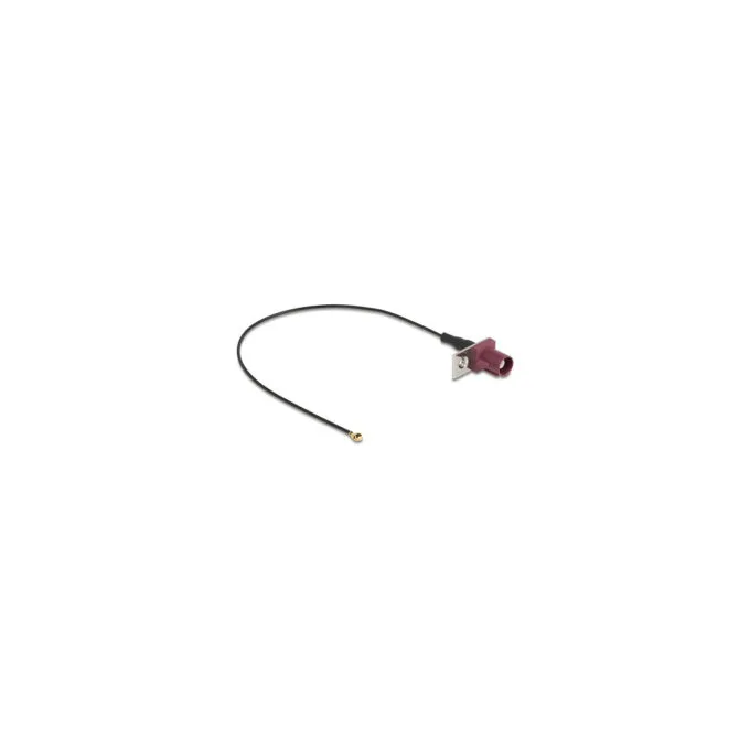 Delock Antennenkabel FAKRA D Stecker zu MHF® I Stecker 1.13 - 20 cm 1 vorgestanztes Loch — image 1