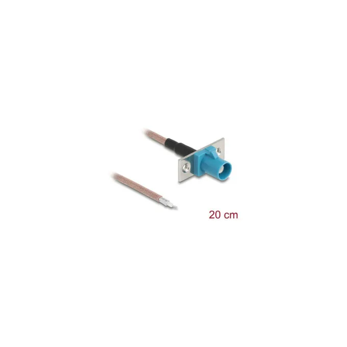 Delock Antennenkabel FAKRA Z Buchse zu offenen Kabelenden RG-316 20 cm 2 vorgestanzte Löcher — image 2