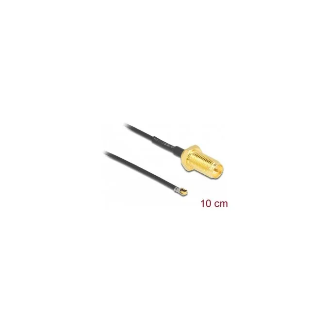 DELOCK Antennenkabel RP-SMA Buchse zum Einbau zu MHF 4L LK Stecker 1.37 10cm Gewindelnge 10mm — image 2