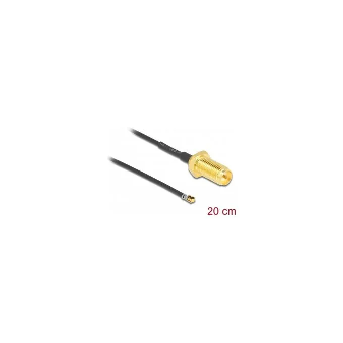 DELOCK Antennenkabel RP-SMA Buchse zum Einbau zu MHF 4L LK Stecker 1.37 20cm Gewindelnge 10mm — image 2