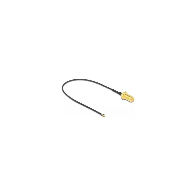 DELOCK Antennenkabel RP-SMA Buchse zum Einbau zu MHF 4L LK Stecker 1.37 20cm Gewindelnge 10mm — image 1