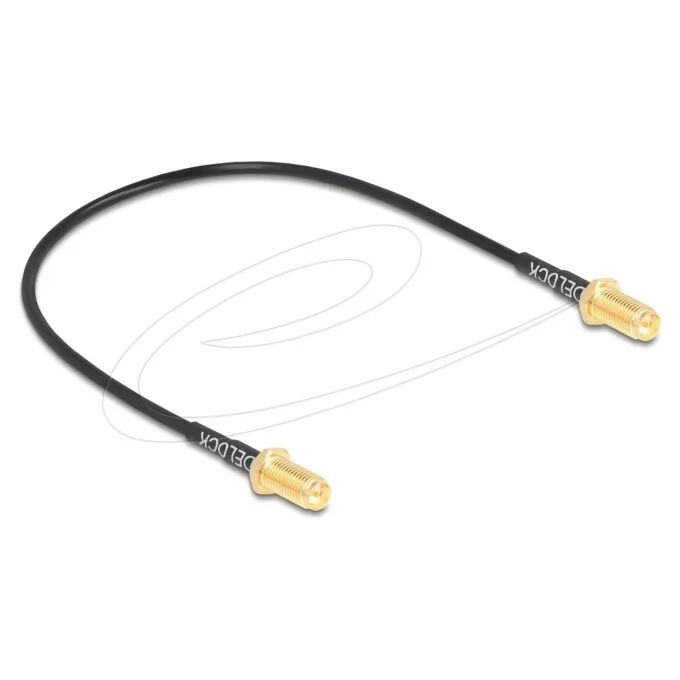 Delock Antennenkabel RP-SMA Buchse zum Einbau zu RP-SMA Buchse zum Einbau RG-174 32 cm — image 1