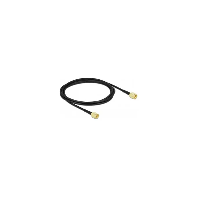 Delock Antennenkabel RP-SMA Stecker zu RP-SMA Stecker LMR CFD100 2 m low loss — image 1