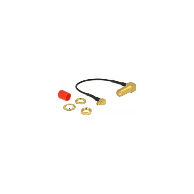 DELOCK Antennenkabel SMA 90 Buchse zum Einbau to MMCX 90 Stecker 10cm 1.37 Gewindelnge 13mm — image 1
