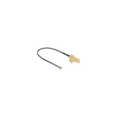 DELOCK Antennenkabel SMA 90 PCB Buchse zum Einbau zu I-PEX Inc. MHF I Stecker 1.13 25cm Gewindelnge 15mm