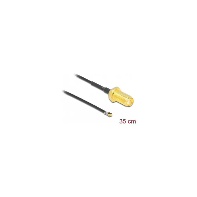 DELOCK Antennenkabel SMA Buchse zum Einbau zu MHF 4L LK Stecker 1.37 35cm Gewindelnge 10mm — image 2