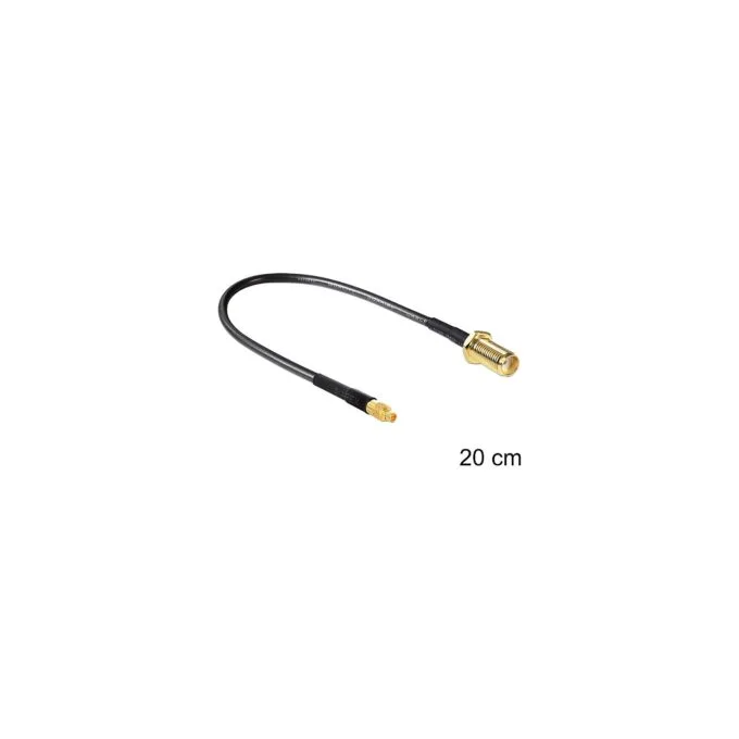 DELOCK Antennenkabel SMA Buchse zum Einbau zu MMCX Stecker 200mm — image 2
