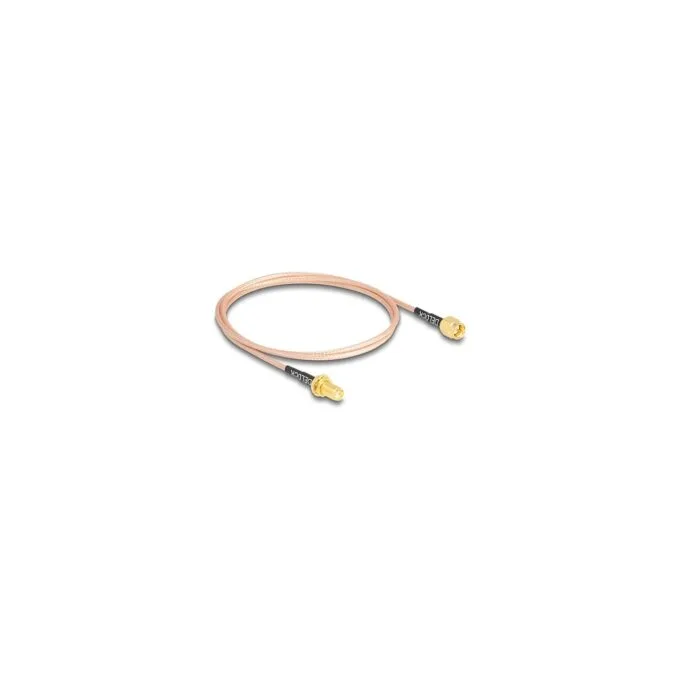 DELOCK Antennenkabel SMA Stecker zu SMA Buchse zum Einbau RG-316 75cm — image 1
