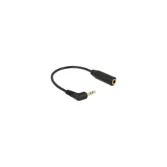 Delock Audiokabel Klinkenstecker 2.5 mm 3 Pin gewinkelt to Klinkenbuchse 3.5 mm 4 Pin